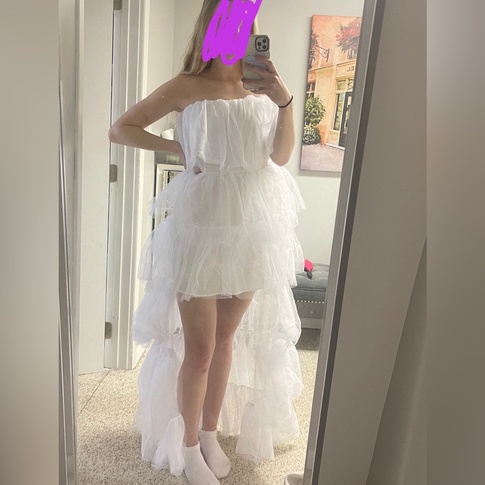 Fun tulle ruffle dress from LWD (little white dress boutique)